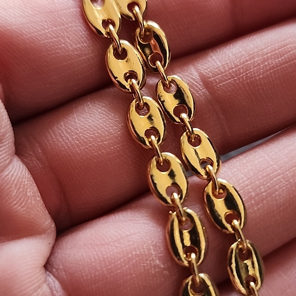 Gold Tone Women's Chain Necklace - Elegant Link Design - Picture 6 of 9